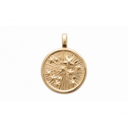 Pendentif étoiles médaille en Plaqué or pas cher obrillant-bijoux