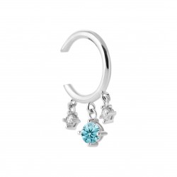 Bague d'oreilles Ear Cuff argent pampilles serties clos en zirconium cristal pas chere obrillant-bijoux