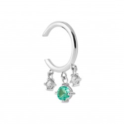 Bague d'oreilles Ear Cuff argent pampilles serties clos en zirconium cristal pas chere obrillant-bijoux