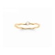 Bague solitaire fine plaqué or pierre en zirconium blanc pas chère Obrillant-bijoux