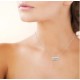 Collier pendentif maillon stylisé en argent pas cher obrillant-bijoux