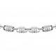 Bracelet argent 925/000 rhodié maillons stylisés pas cher obrillant-bijoux