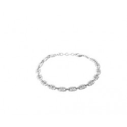 Bracelet argent 925/000 rhodié maillons stylisés pas cher obrillant-bijoux