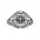 Bague homme argent 925 rose des vents boussole pas chère Obrillant-Bijoux