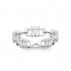 Bague argent 925/1000 rhodié maillons stylisés pas chère obrillant-bijoux