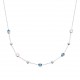 Collier argent rhodié pierre de lune zirconium cristal bleu pas cher Obrillant-Bijoux