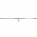 Chaîne de cheville argent étoile pavé en zirconium