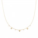 Collier pampilles coeurs et zirconium en plaqué or