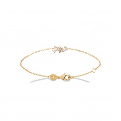 Bracelet plaqué or rivière de pierres rectangulaires en zirconium pas cher obrillant-bijoux