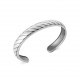 Jonc homme argent monture torsadée pas cher obrillant-bijoux
