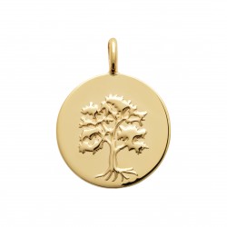 Pendentif arbre de vie médaille en plaqué or pas cher obrillant-bijoux