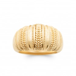 Bague large volumineuse bombée en Plaqué or pas chère obrillant-bijoux