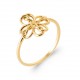 Bague plaqué or fleur stylisée pas chère obrillant-bijoux