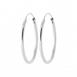 Créoles en argent 925 anneau diamètre 30 mm obrillant-bijoux