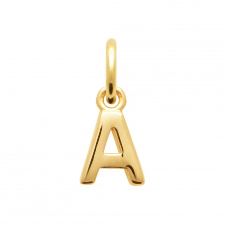 Pendentif lettre A initiale en plaqué or pas cher obrillant-bijoux