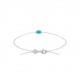 Bracelet enfant nuage laque bleue en argent pas cher obrillant-bijoux