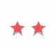 Boucles d'oreilles enfant étoile laque rouge en argent pas cher obrillant-bijoux