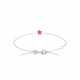 Bracelet enfant étoile laque rouge en argent pas cher obrillant-bijoux