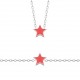 Bracelet enfant étoile laque rouge en argent pas cher obrillant-bijoux