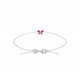 Bracelet enfant Papillon laque rose en argent pas cher obrillant-bijoux