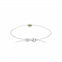 Bracelet enfant Grenouille verte en laque et argent