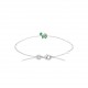 Bracelet enfant Tortue verte et argent pas cher obrillant-bijoux