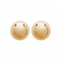 Boucles d'oreilles puces boules creuses 10 mm en Plaqué Or