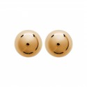 Puces d'oreilles puces en plaqué or boules creuses 12 mm