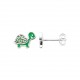 Boucles d'oreilles enfant Tortue en argent pas cher obrillant-bijoux
