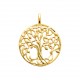Pendentif arbre de vie médaille ajourée Plaqué or pas cher obrillant-bijoux