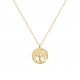 Pendentif arbre de vie médaille ajourée Plaqué or pas cher obrillant-bijoux