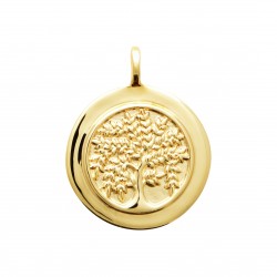 Pendentif arbre de vie médaille ajourée Plaqué or pas cher obrillant-bijoux