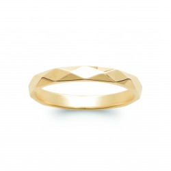 Bague Plaqué Or à facettes pas chère obrillant-bijoux