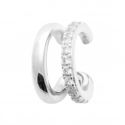 Bague d'oreilles Ear Cuff argent pavé en zirconium pas chere obrillant-bijoux