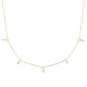 Collier Plaqué Or pampilles pierres en zirconium blanc pas cher obrillant-bijoux