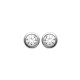 Puces d'oreilles en argent pierre sertie clos 3 mm en zirconium blanc obrillant-bijoux