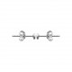 Puces d'oreilles en argent pierre sertie clos 3 mm en zirconium blanc obrillant-bijoux
