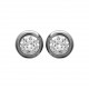 Puces d'oreilles en argent pierre sertie clos 4 mm en zirconium blanc obrillant-bijoux