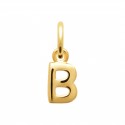 Pendentif Lettre Initiale B Plaqué or