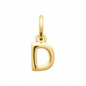Pendentif Lettre Initiale D Plaqué or