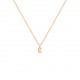 Pendentif lettre E initiale en plaqué or pas cher obrillant-bijoux