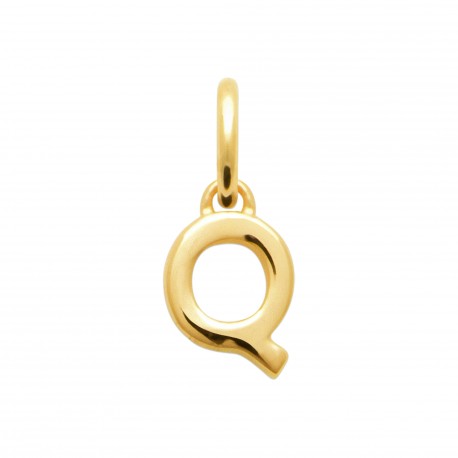 Pendentif lettre Q initiale en plaqué or pas cher obrillant-bijoux