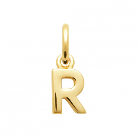 Pendentif lettre R initiale en plaqué or pas cher obrillant-bijoux