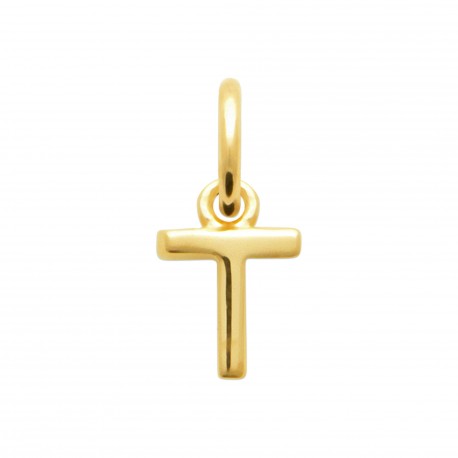Pendentif lettre T initiale en plaqué or pas cher obrillant-bijoux