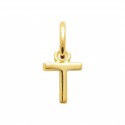 Pendentif Lettre Initiale T Plaqué or