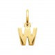Pendentif lettre W initiale en plaqué or pas cher obrillant-bijoux