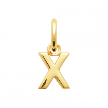 Pendentif lettre X initiale en plaqué or pas cher obrillant-bijoux