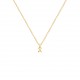 Pendentif lettre X initiale en plaqué or pas cher obrillant-bijoux