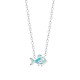 Collier enfant Poisson en laque et argent pas cher obrillant-bijoux