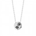 Collier enfant patte de chien en laque et argent